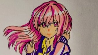 Girl anime character art, that is, "Shouko Nishimiya.