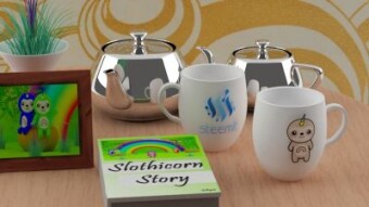 Step by Step 3Ds Max Slothicorn - Books and Tea Studies