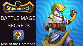 Splinterlands Weekly Challenge Battle BATTLE MAGE SECRETS! Rise of the Commons and outlasting my opponent
