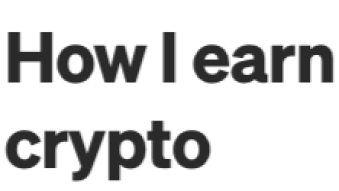How I earn Passive Income in crypto