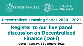 Free Webinar: Decentralized Finance (DeFi): Where do we stand and where do we go? [JOIN NOW]