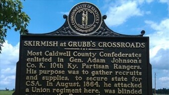 Skirmish at Grubb's Crossroads - August 21, 1864 - Caldwell County Kentucky