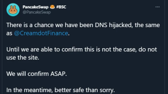 Pancake Swap gets hijacked