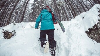 Uphill. In the snow. (5 minute freewrite)