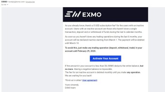 STAY AWAY FROM EXMO - SCAM EXCHANGE!