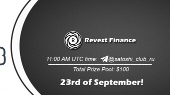 Join the AMA of Satoshi Club x Revest Russian. Rewards: 100 USDT, September 23rd.