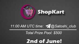 Join the AMA of Satoshi Club x ShopKart. Rewards: 500 USDT, June 2nd.
