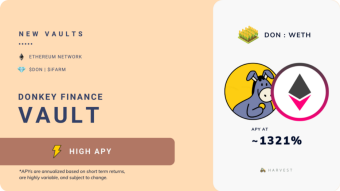 我们与Donkey Finance合作上线新的$DON Vault了🍬