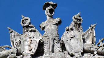 Reconnaissance in the town of Pilica, province. Silesian. - Palace in Pilica - Mascarons and Gargoyles