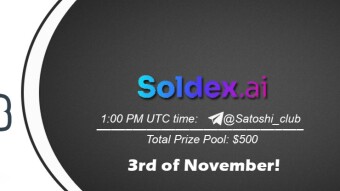 Join the AMA of Satoshi Club x Soldex.ai. Rewards: 500 USDT, November 3rd.