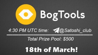 Join the AMA of Satoshi Club x BogTools. Rewards: 500 USDT, March 18th.