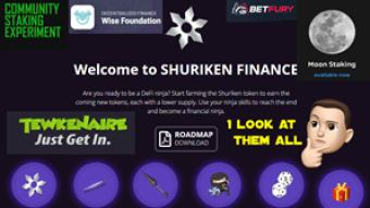 Shuriken Finance Intro, CSE, WISE, BETFURY,TEWKENAIRE, MOONS Update