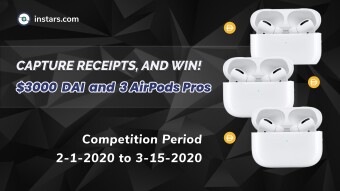 Capture Receipts and Win. $3,000 DAI and 3 Airpods Pros Up For Grabs!