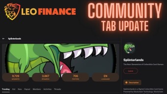 The community tab update on LeoFinance will unite Hive even more