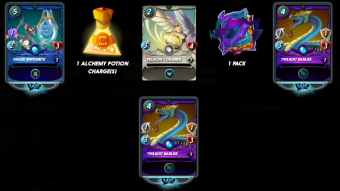 Tages Splinterlands Quest heute - 3 x Rare und 1 Chaos Legion Pack
