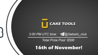 Join the AMA of Satoshi Club x Caketools.io. Rewards: 500 USDT, November 16th.