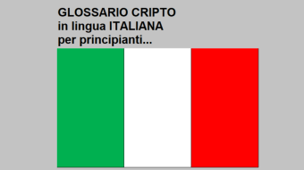 Glossario del mondo cripto in lingua italiana per principianti