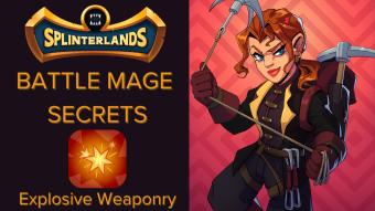 Splinterlands Weekly Challenge Battle BATTLE MAGE SECRETS! Explosive Weaponry and a level disadvantage is hard to overcome