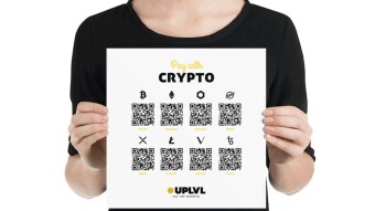 New "Pay with Crypto" Signs to display and accept digital payments (BTC/ETH+)