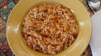 Foodbook #582 orzo with tomato and basil