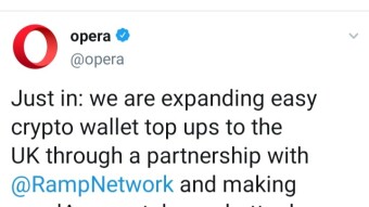 Opera first revealed the number of users of a cryptocurrency wallet