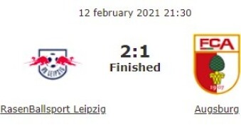 RasenBallsport Leipzig vs Augsburg 12 02 2021