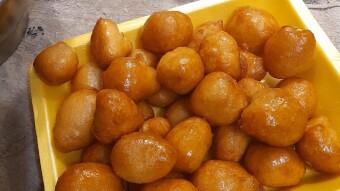 Foodbook #940 Greek honey dumplings