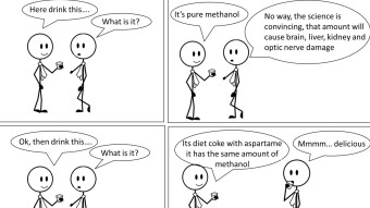 The problem with Aspartame and its methanol content?