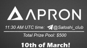 Join the AMA of Satoshi Club x Apron Network. Rewards: 500 USDT, March 10th.