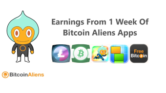 Earnings from 1 week of Bitcoin Aliens Apps