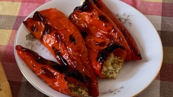 Foodbook #833 Stuffed peppers with feta a cheese