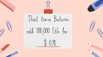 That time Buterin sold 500,000 Eth for $ 0.98