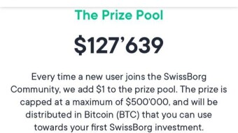 Update: SwissBorg Tombola current Rank 7'460!!! Thank you! Sign up and get 5 € in BTC for free