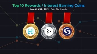 Top 10 Best Performing Rewards Earning Crypto Assets - March 2021 Summary