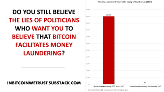 The Numbers Don’t Lie: The US Dollar Has Been Used 606 Times More Than Bitcoin to Launder Money Since 2017.