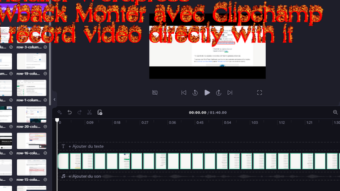 At Installer Wordpress Drawback Monter avec Clipchamp and record video directly with it