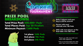 Beanstalk Farms Poker Tournament - Fill your bag with $BEANS and $PODS