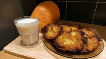 Spicy pumpkin pancakes with chili pepper and kefir