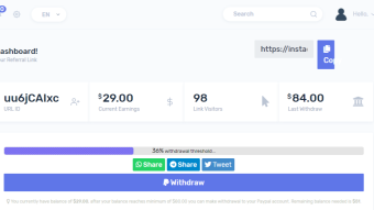 Instacash Get instant cash for share link and invite people