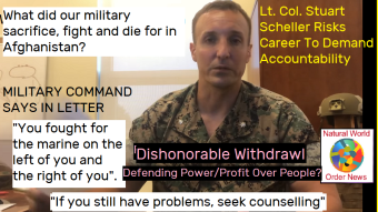 "Corporate/political/higher military ranks, are not holding up their end of the bargain" in Afghanistan, says ousted Lt. Col.
