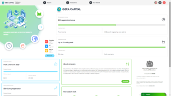 New cloud mining Gera Capital bonus 30 $