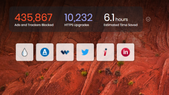 Yearly saved time with Brave