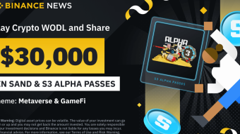 Binance crypto WODL $30000 in prizes!