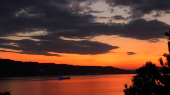 Red evening’s  sky