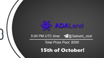 Join the AMA of Satoshi Club x ADALend. Rewards: 500 USDT, October 15th.