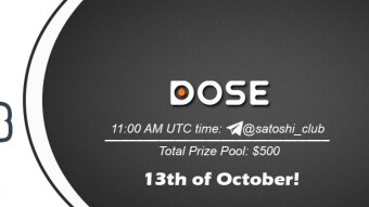 Join the AMA of Satoshi Club x DoseToken. Rewards: 500 USDT, October 13th.