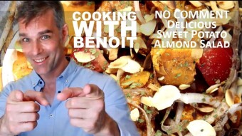 5 minute Delicious Sweet Potato Almond Salad - 6 ingredients