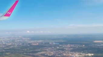 Video from the airplane window.  Filmed by Lisa Smirnova 5 years old