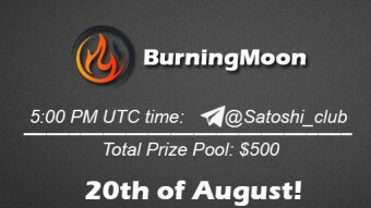 Join the AMA of Satoshi Club x BurningMoon. Rewards: 500 USDT, August 20th.