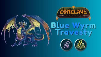 Splinterlands | The BLUE WYRM TRAVESTY is an Omega Level Dragon Monster